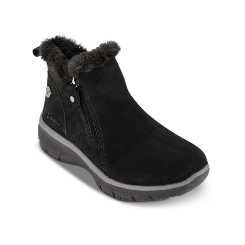 Skechers foret damestøvle - Sort