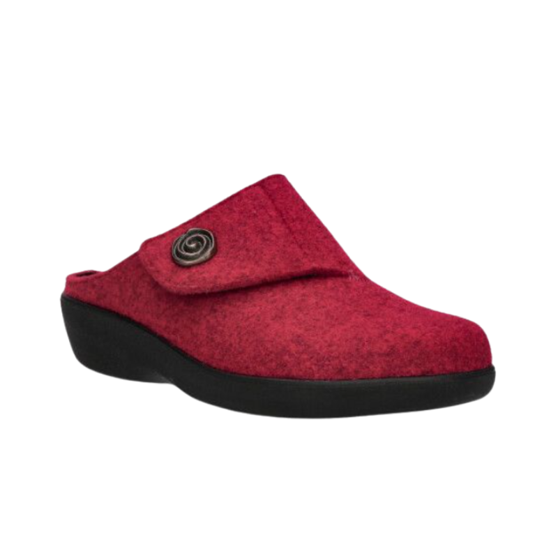 Berkemann pantufas largas para senhora - vermelhas