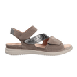 Hartjes damesandal med velcro - Sand - Seniorshop
