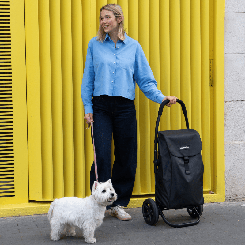 Go Two Compact indkøbsvogn - Mørkerød