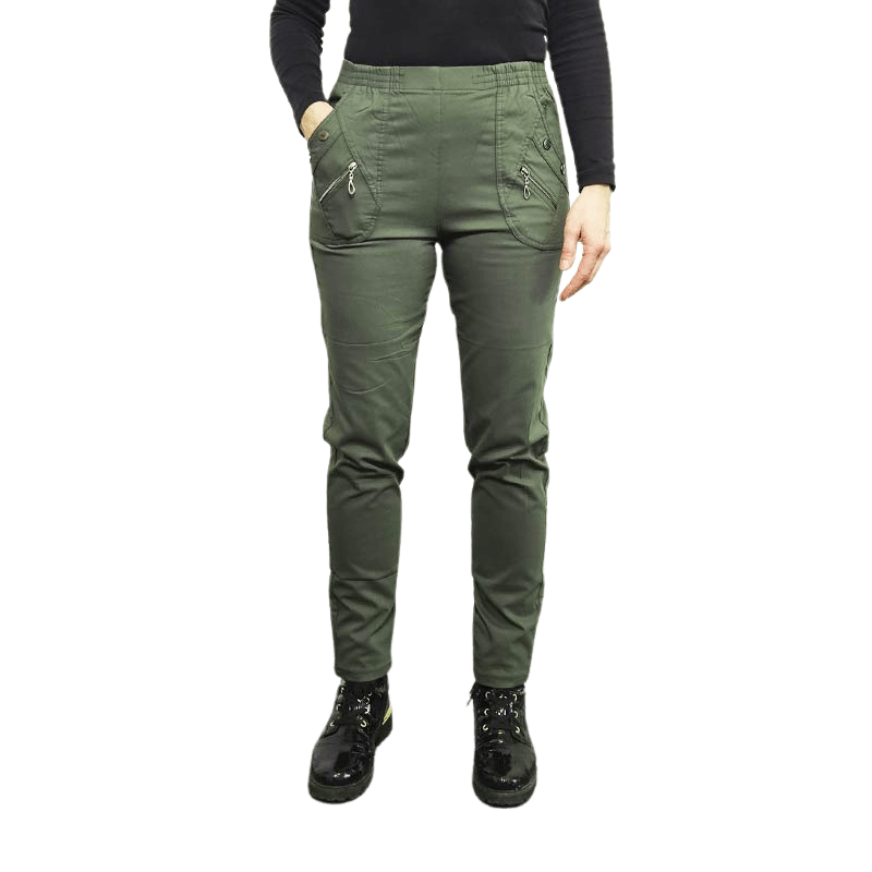 Let forede damebukser - Khaki grøn