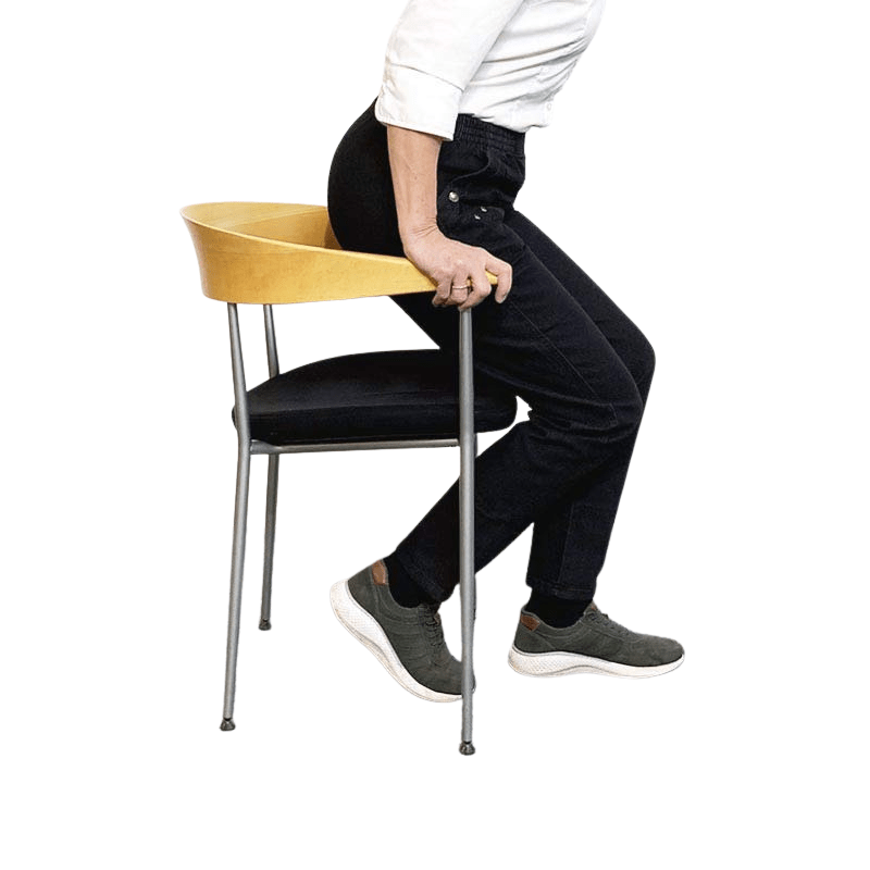 Damebukser med elastikkant - Sort denim