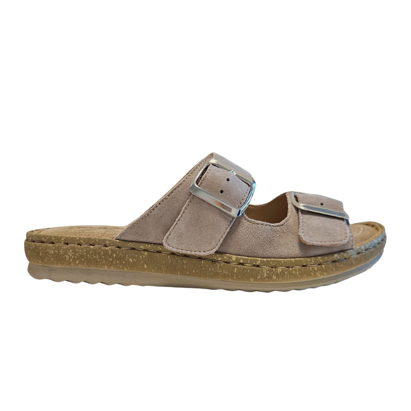 Relaxshoe chinelo feminino - Cinzento quente