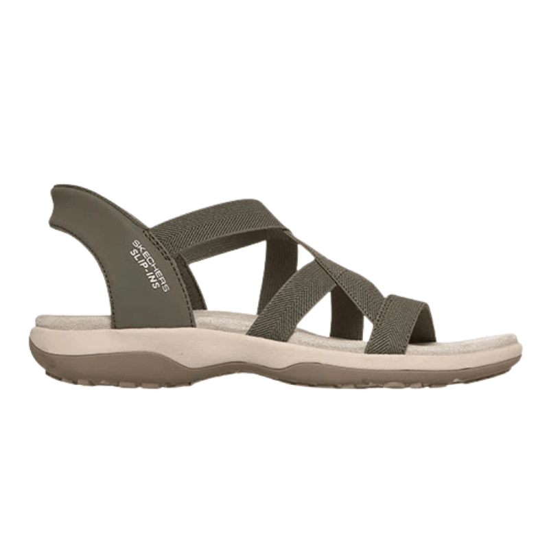 Skechers slip-in damesandal - Grøn