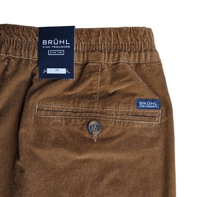 Bløde bukser med elastikkant - Brun