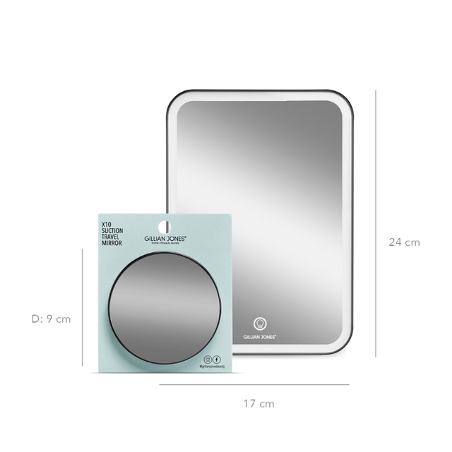 Makeup - spejl + rejsespejl med forstørrelse