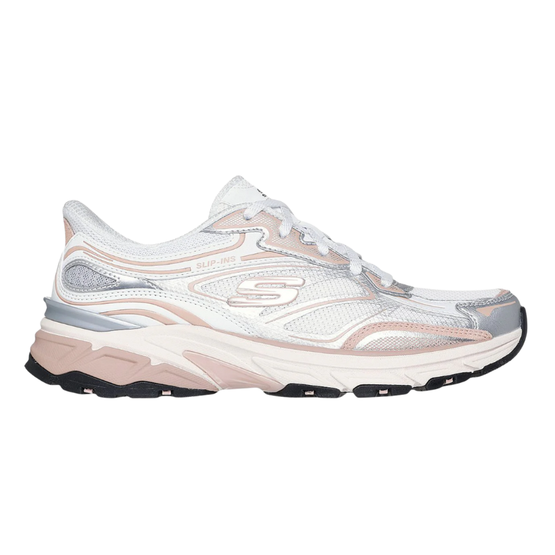 Skechers slip-in damesneaker - Hvid