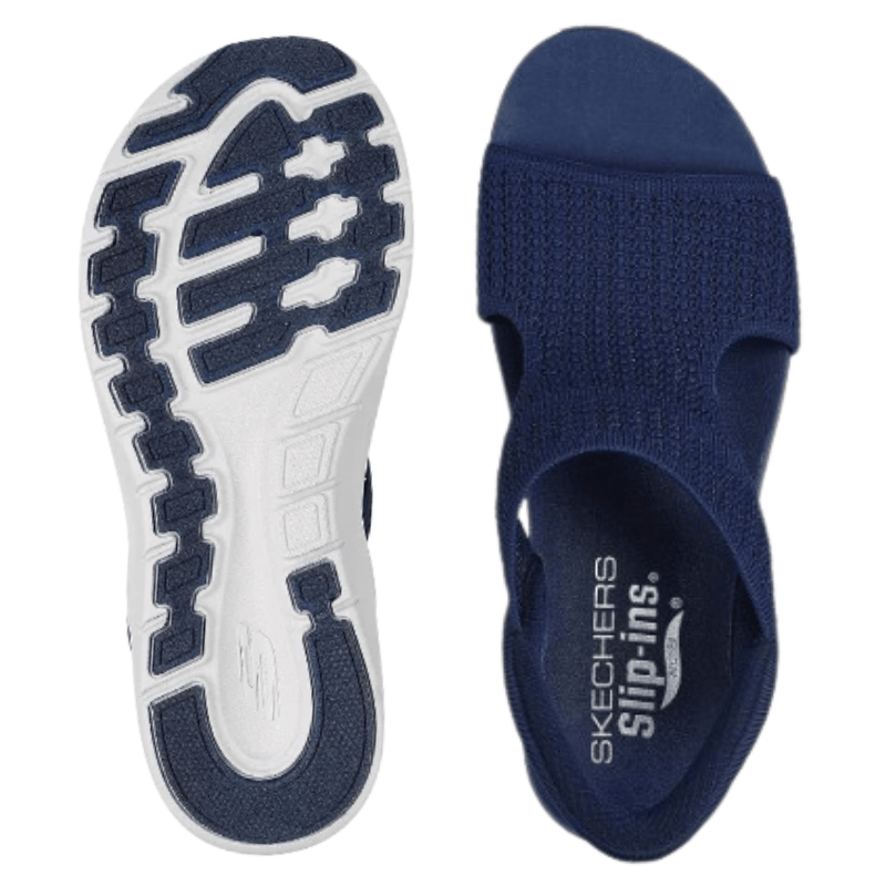 Skechers slip-in damesandal - Mørkeblå