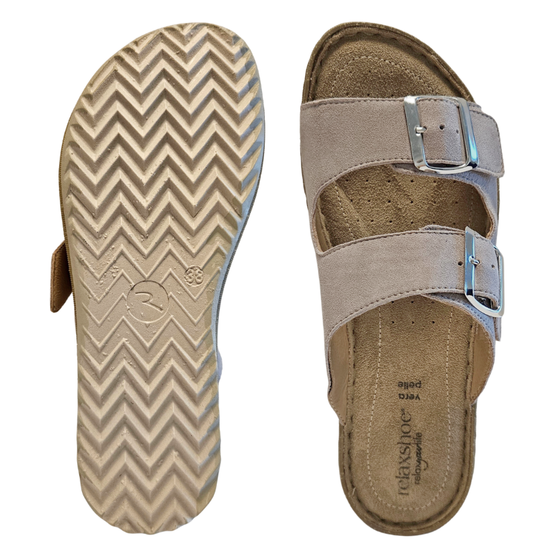 Relaxshoe chinelo feminino - Cinzento quente
