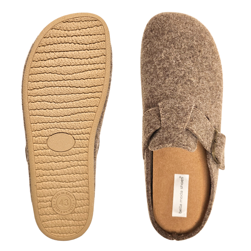 Bella Moda pantufas de senhora - Bege