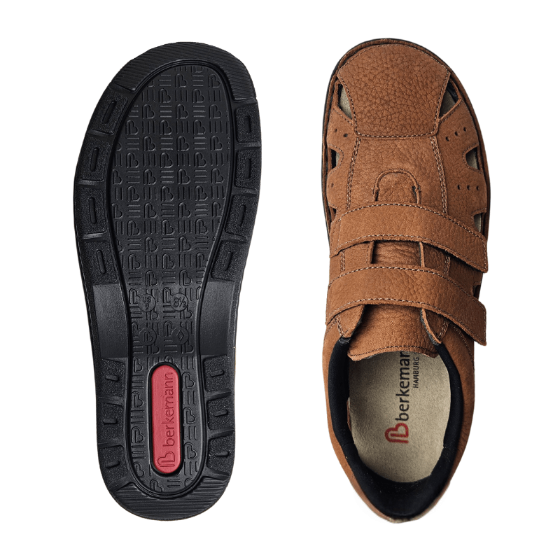 Berkemann lukket herresandal - Brun - Seniorshop