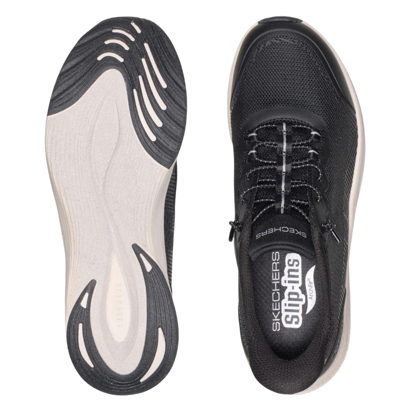 Skechers slip-in sapatilha feminina - Preto