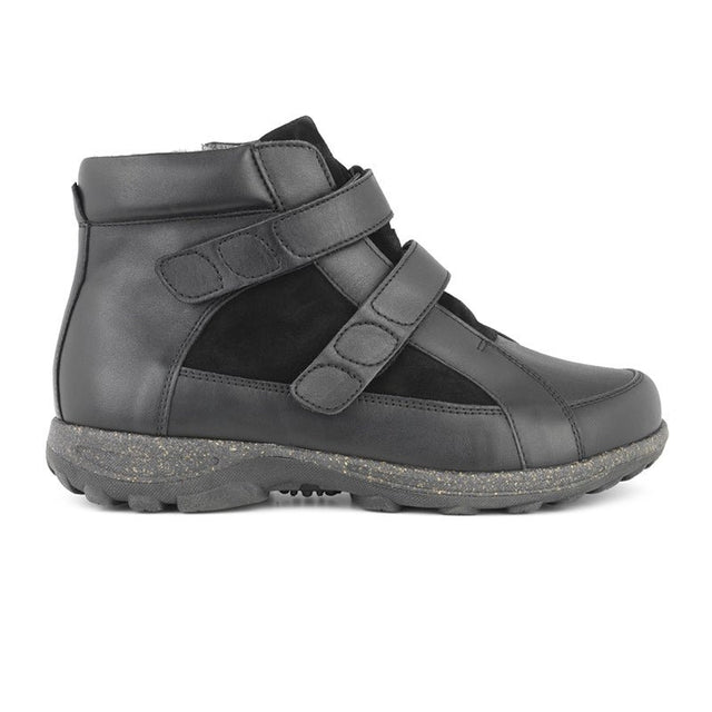 New Feet damestøvle med velcro - Sort - Seniorshop