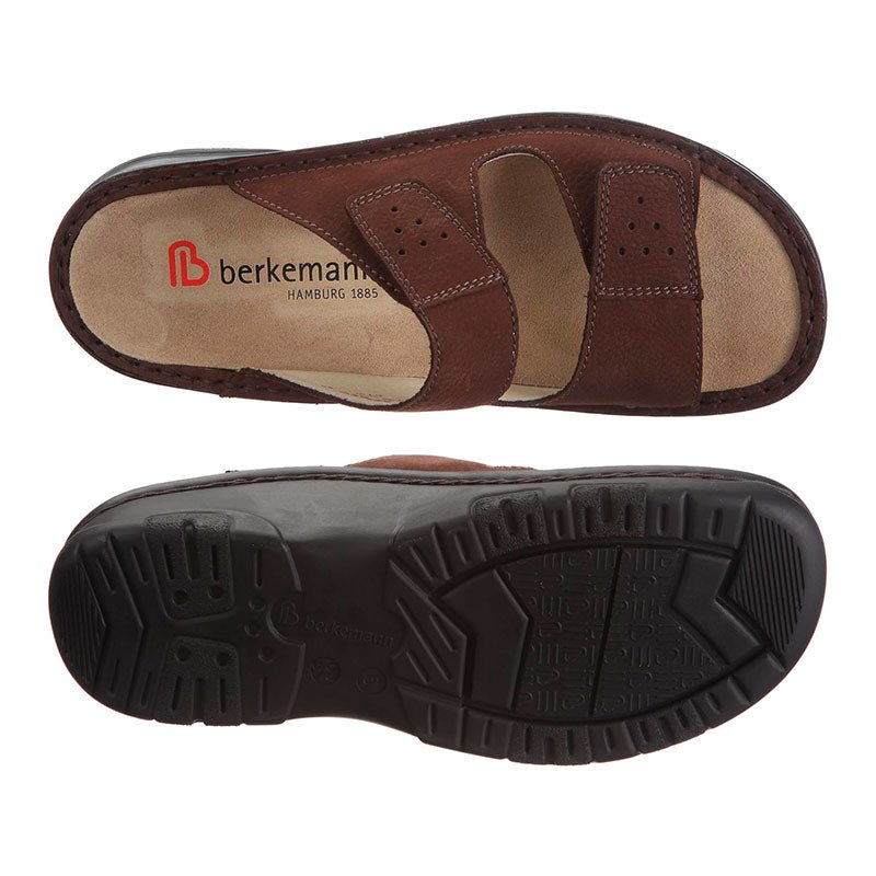 Berkemann herresandal i nubuck - Brun - Seniorshop