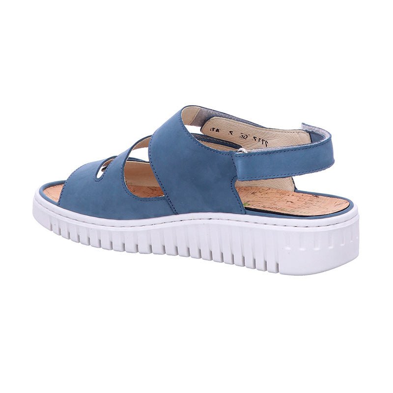 Waldläufer damesandal - Dueblå - Seniorshop