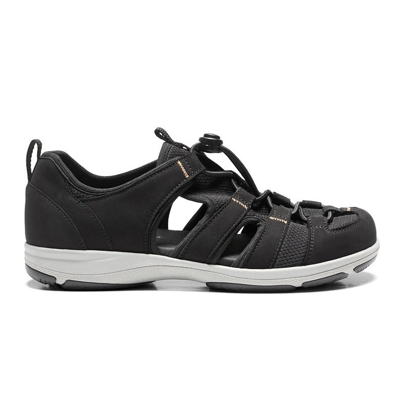 New Feet sporty damesandal - Sort - Seniorshop