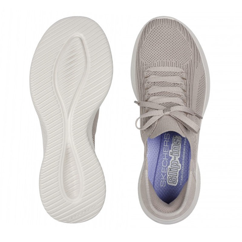 Skechers slip - in damesneaker - Beige - Seniorshop