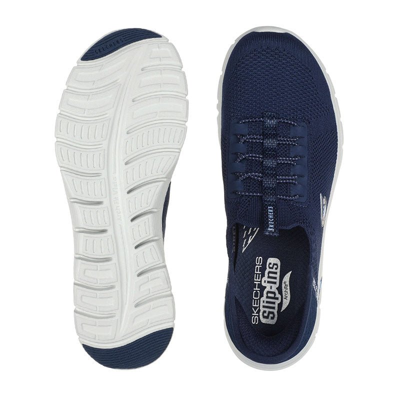 Skechers slip - in damesneaker - Navy - Seniorshop