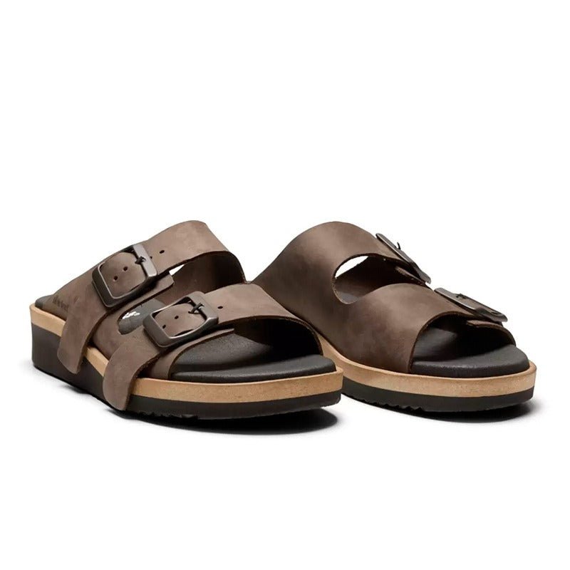 New Feet åben damesandal - Brun - Seniorshop