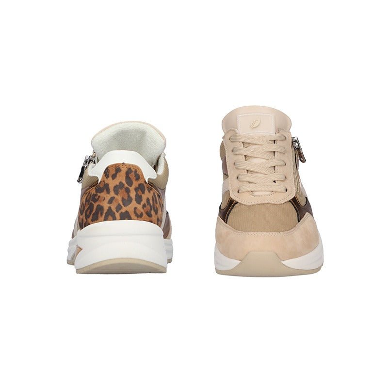 Waldläufer damesneaker - Beige/Leopard - Seniorshop