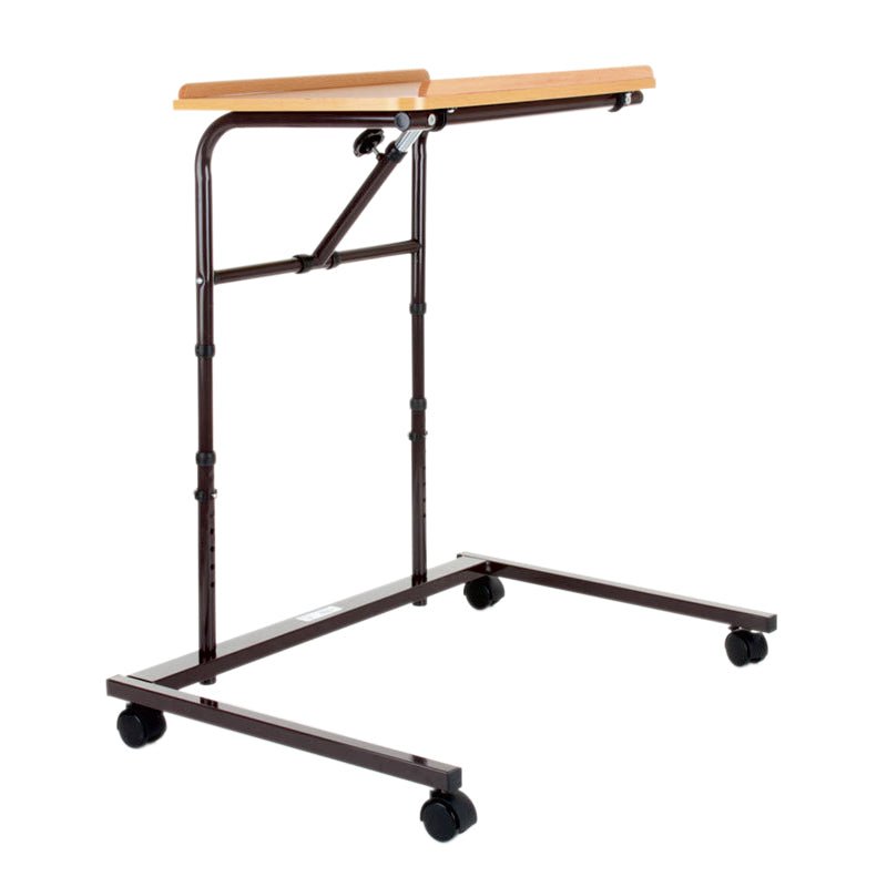 Stolebord / sengebord med hjul og bredt stel - Seniorshop