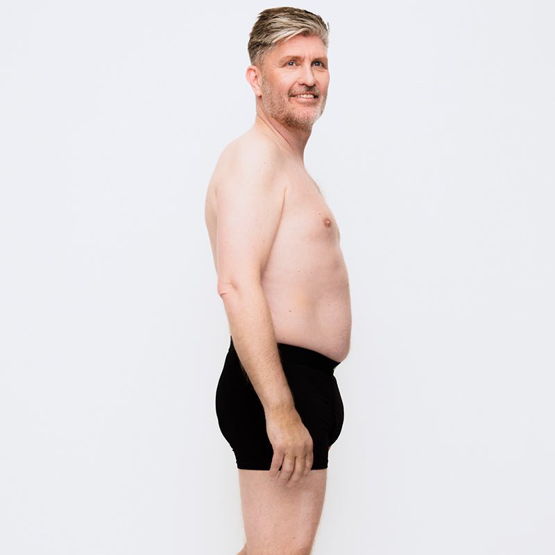 Inkontinens boxershorts i mikrofiber - Sort - Seniorshop