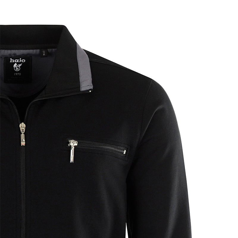 Cardigan med lynlås - Sort - Seniorshop