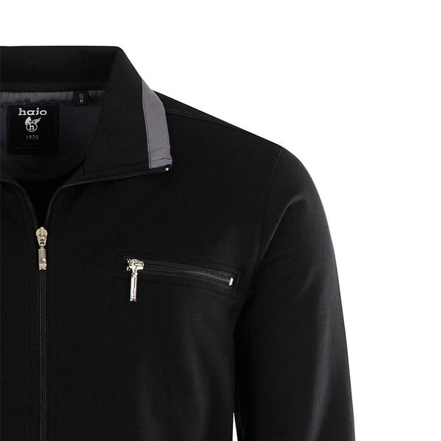 Cardigan med lynlås - Sort - Seniorshop