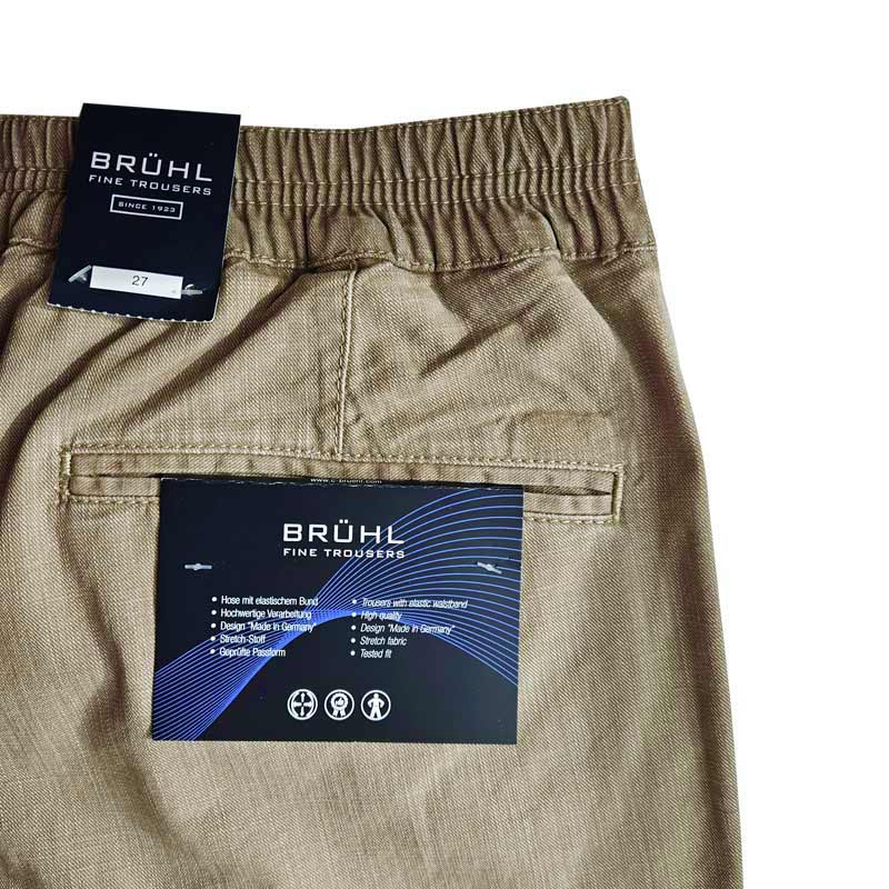 Bukser med elastisk talje - Sand - Seniorshop