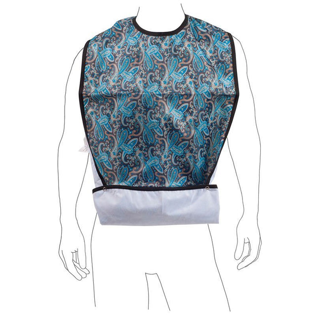 Spisestykke - Brunt/Blåt mønster - Seniorshop