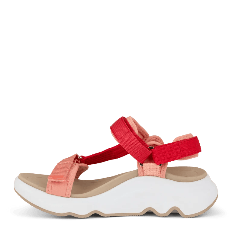 Green Comfort sporty damesandal - Rød