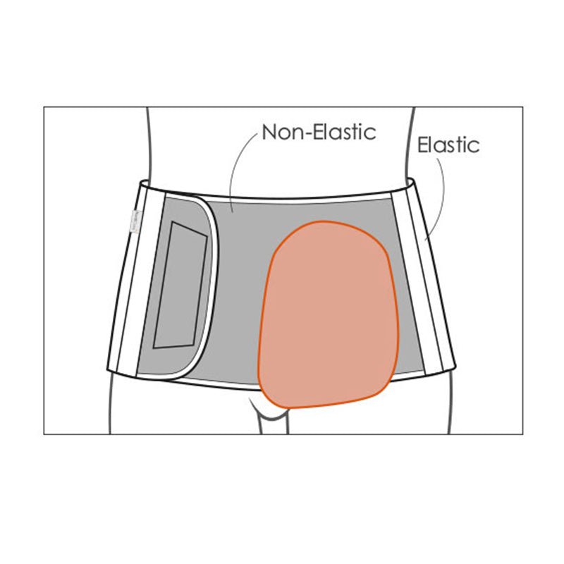 Sort stomibælte - Klip selv hul - Seniorshop