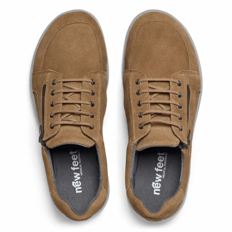 New Feet herresko i ruskind - Brun