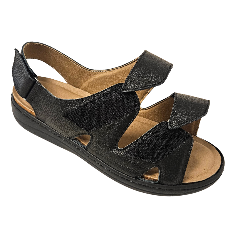Sandália Tecnica para homem com fecho em velcro - Preto