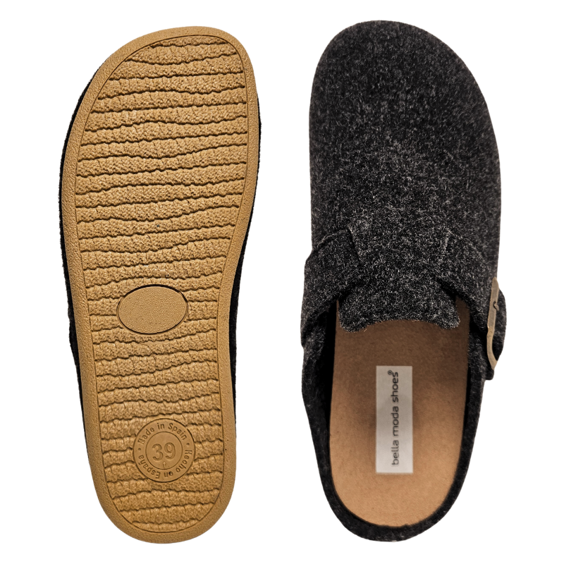 Bella Moda pantufas de senhora - Antracite