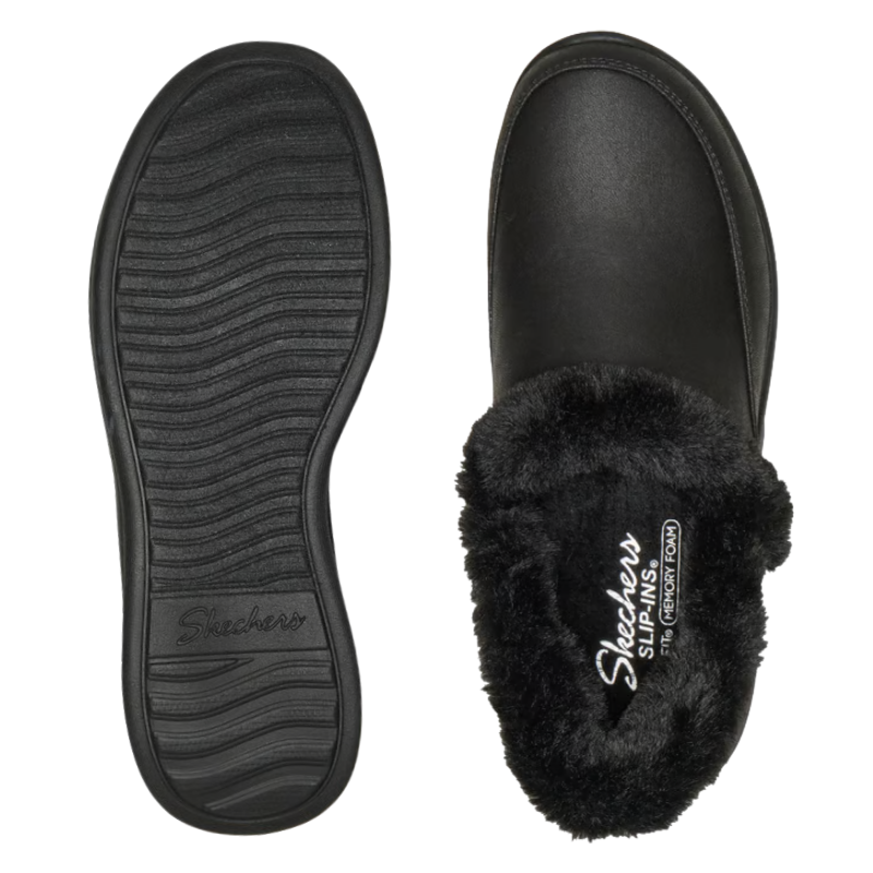 Skechers slip-in pantufas femininas - Preto