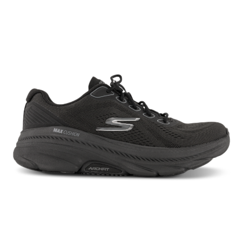 Skechers sapatilha feminina com absorção de impacto - Preto