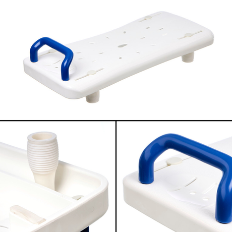 Prancha de banho para banheira com pega