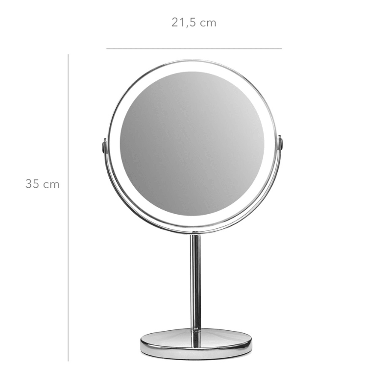 Makeup - spejl med tonet lys - 1x/10x forstørrelse