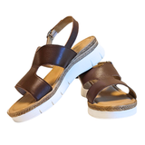 Relaxshoe sandália feminina - Castanho