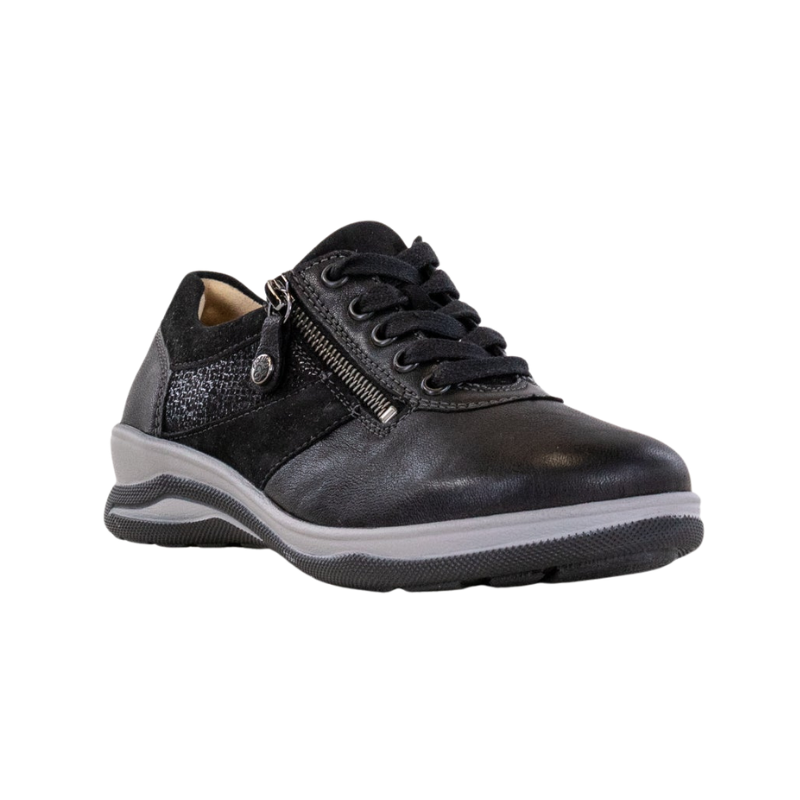 Fidelio damesneaker com stretch -Preto