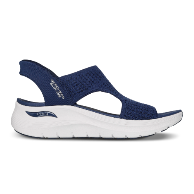 Skechers slip-in damesandal - Mørkeblå