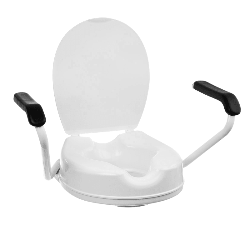 Toiletforhøjer med armlæn og låg