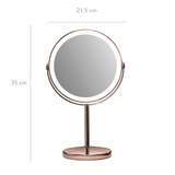 Makeup - spejl med tonet lys - 1x/10x forstørrelse