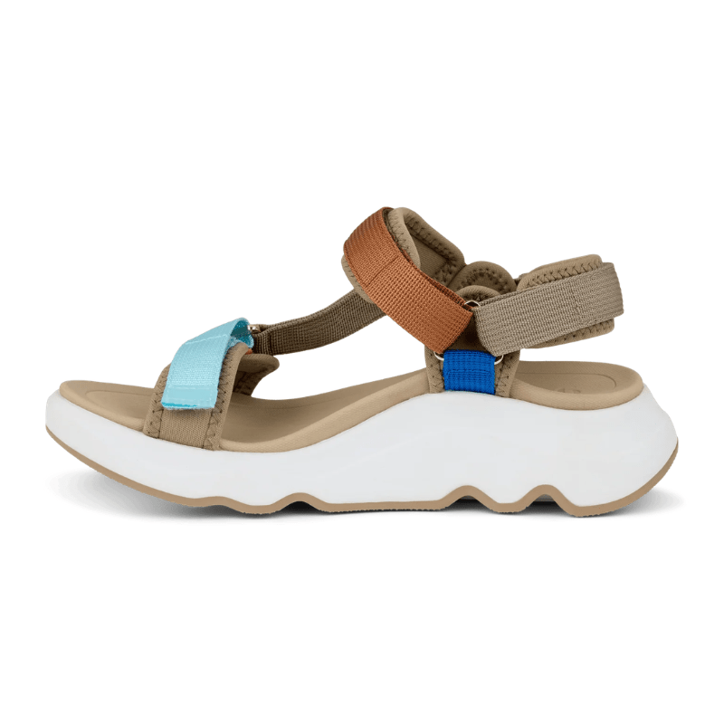 Green Comfort sporty damesandal - Multicolor