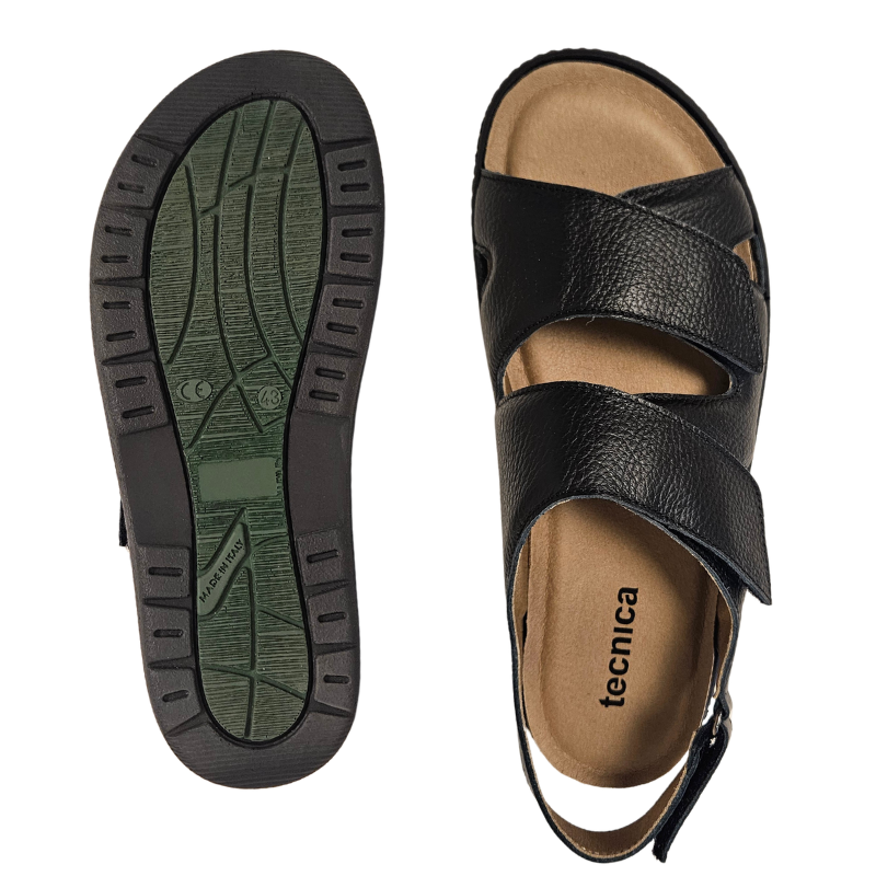 Sandália Tecnica para homem com fecho em velcro - Preto