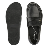 Green Comfort loafer largo para senhora - Preto