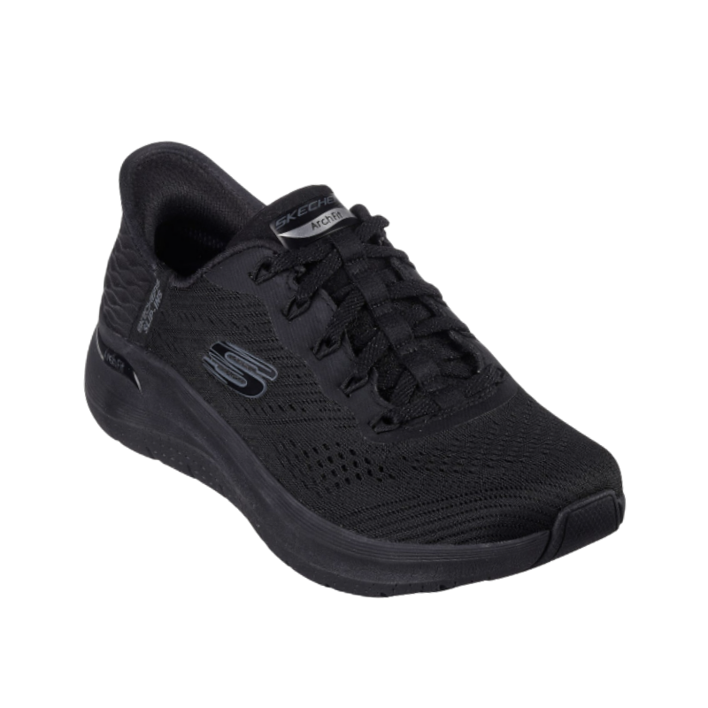 Skechers slip-in para senhora, largo - Preto