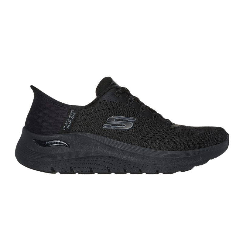 Skechers slip-in para senhora, largo - Preto