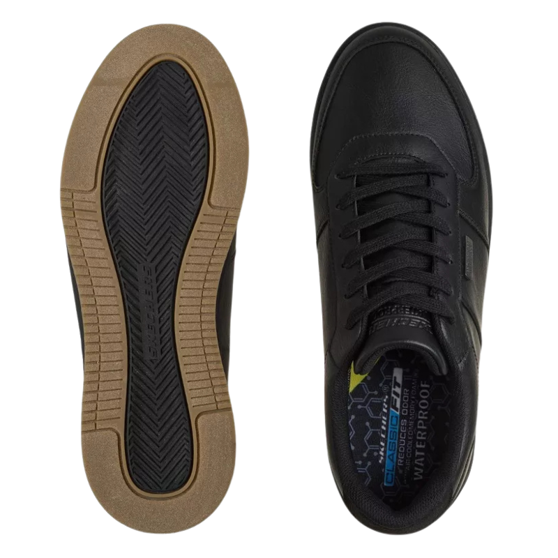 Skechers sapatilhas masculinas resistentes à água - Preto